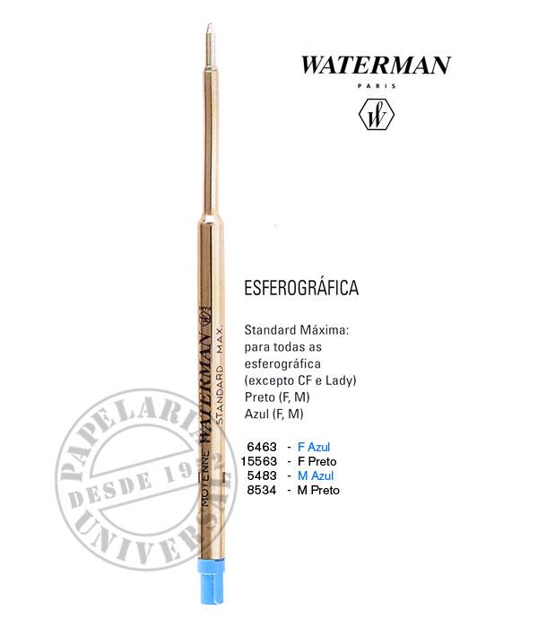 Recarga Esferográfica Waterman Máxima F Azul