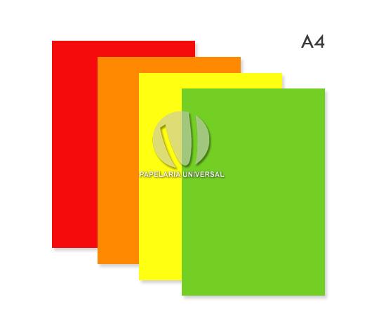 Papel Adesivo JAC A4 70g Amarelo Fluorescente