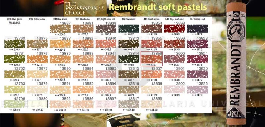Lápis Pastel Rembrandt 3199.411.07 Terra Sena Queimada