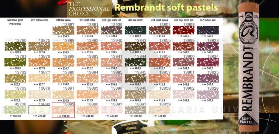 Lápis Pastel Rembrandt 3199.234.10 Terra Sena Natural