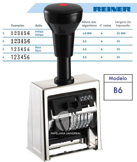 Numerador Reiner B6 4,5mm 6 Rodas