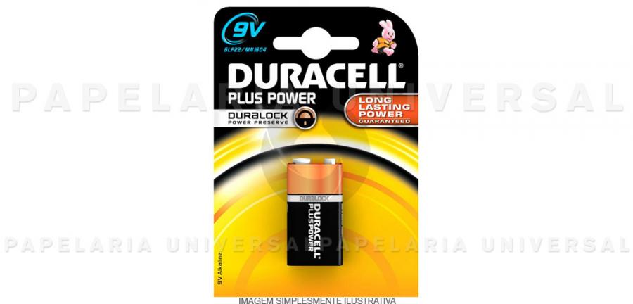 Pilha Duracell Plus MN1604 6LR61 9v