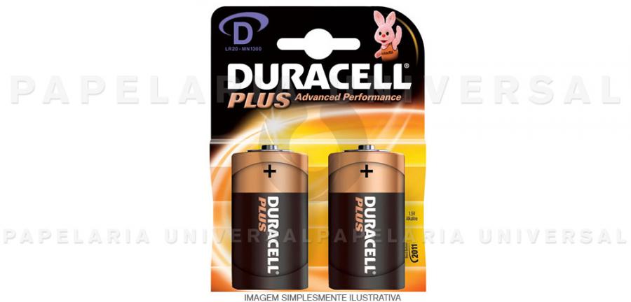 Pilha Duracell Plus MN1300 LR20 Cx.2