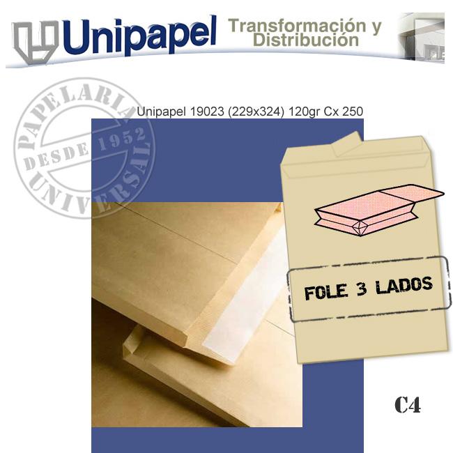 Envelope Saco Kraft 229x324mm 19023 120g Fole 3 Lados