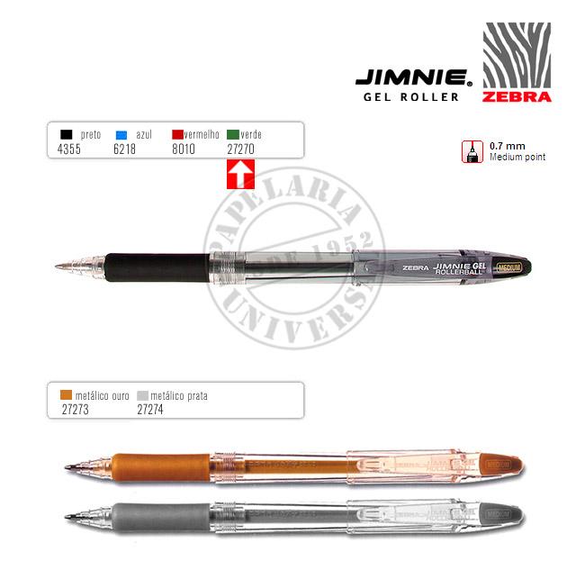 Marcador Zebra Jimnie Gel Rollerball 11654 Verde [Ref. 27270]