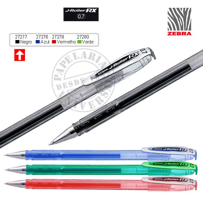 Marcador Zebra JRoller RX 0,7mm 101468 Preto [Ref. 27277]