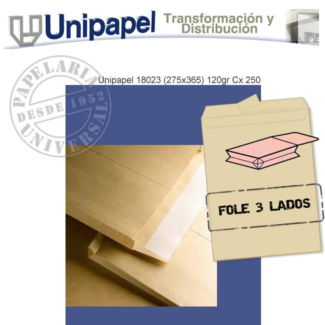 Envelope Saco Kraft 275x365mm 18023 120g Fole 3 Lados