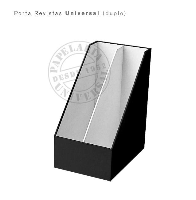 Porta Revistas Universal 12537-16cm Duplo Preto