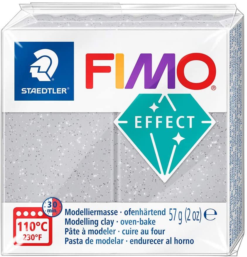 Massa Modelar Fimo Effect 8020 -812 56g Glitter Prata