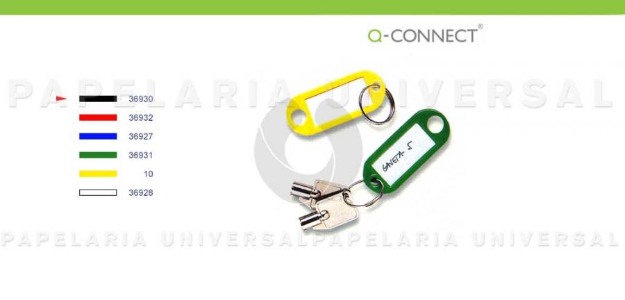 Porta Etiquetas Q-Connect KF02696 p/ Chaves Plástico Preto
