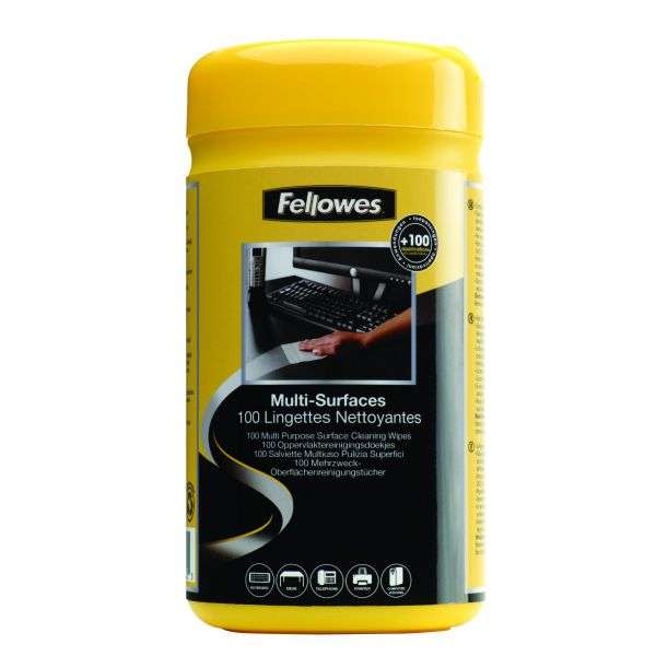 Toalhetes Humidos Limpeza Multiusos Fellowes 9971518