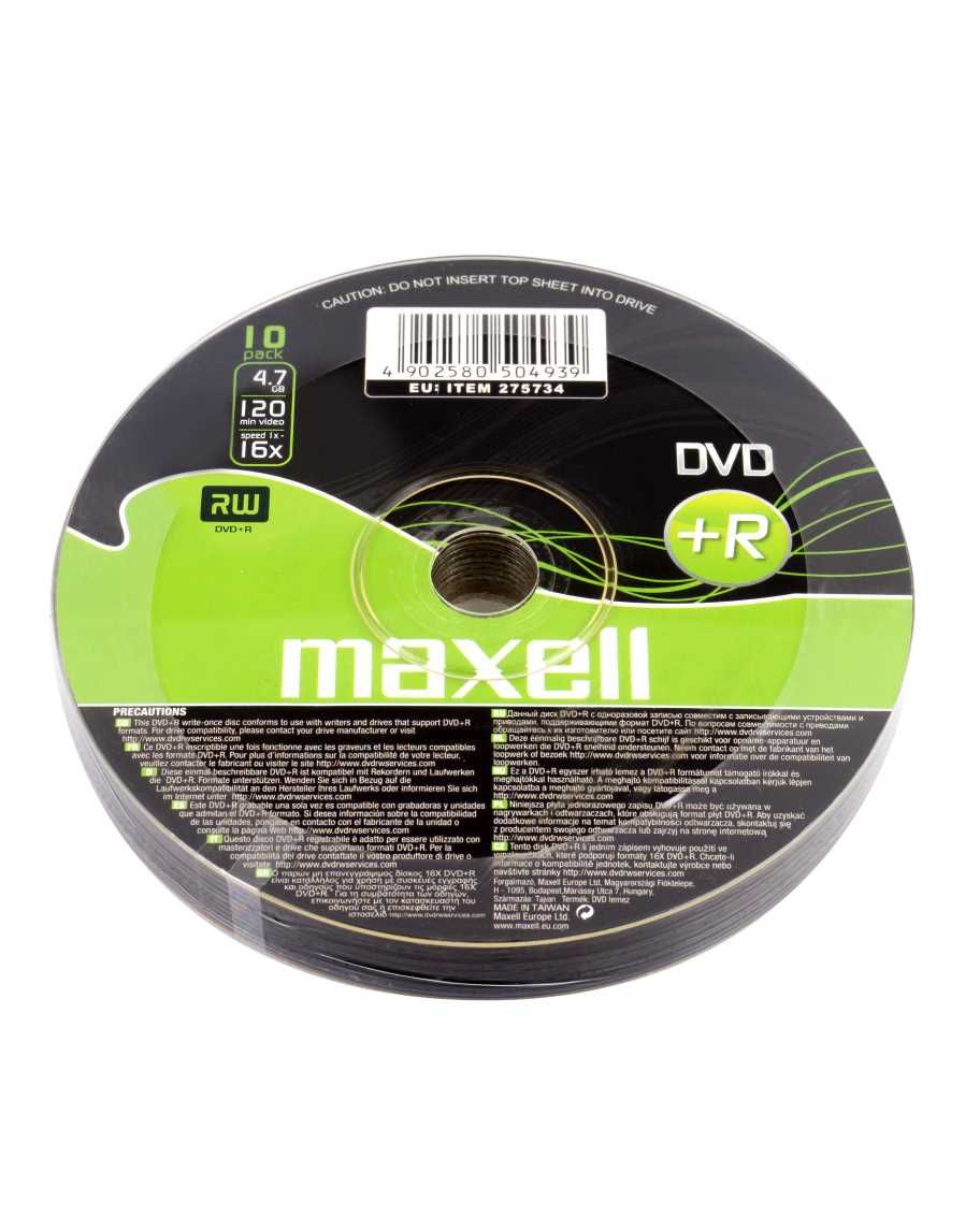 DVD+R Maxell 4.7GB 16X (275734) Spindle 10