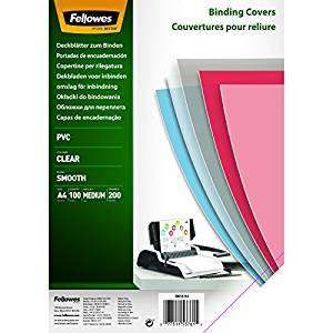 Capa Encadernação PVC Fellowes 54766 Preto 280mic