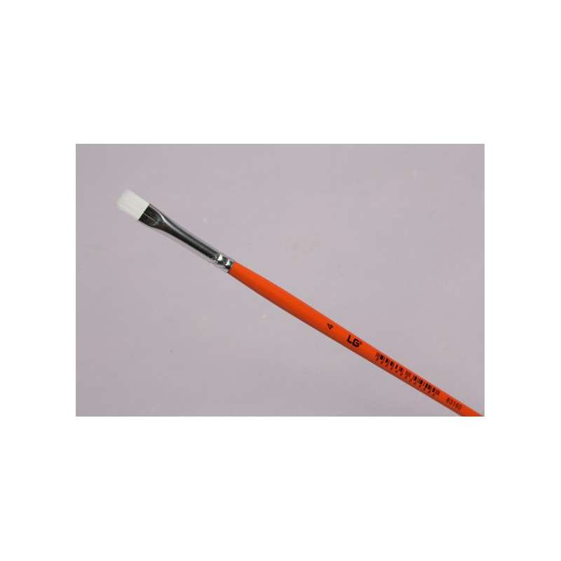 Pincel LG Espatulado Pelo Branco P/ Tecido nº 4 83160