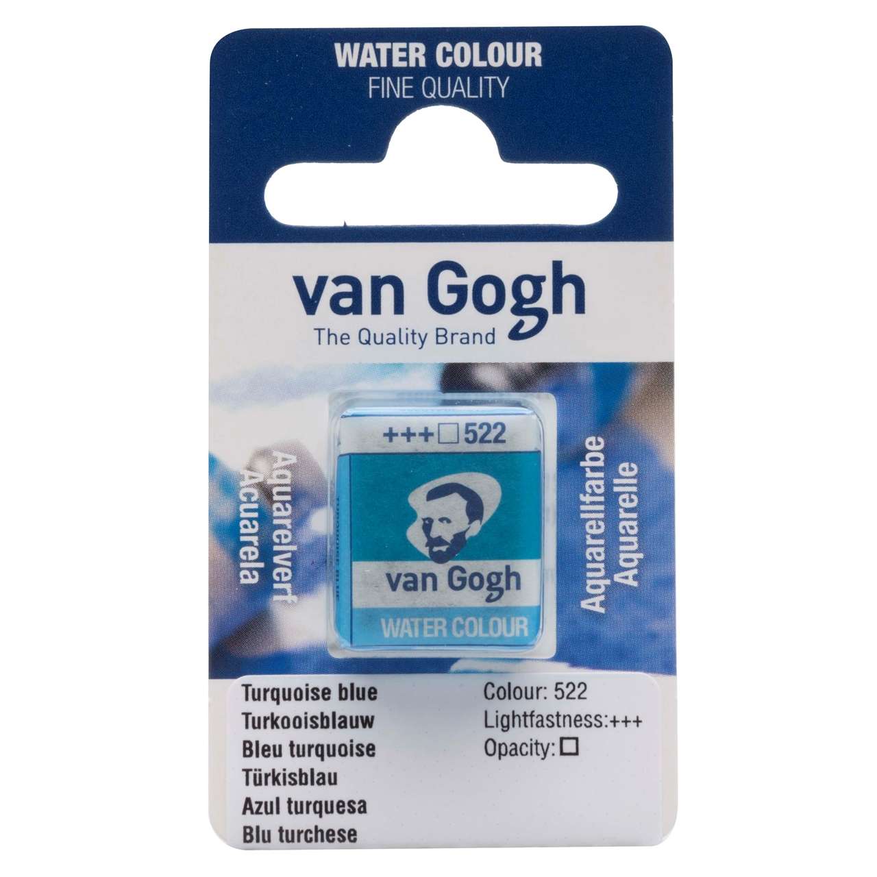 Aguarela Van Gogh 20865221 1/2 Pastilha Azul Turquesa