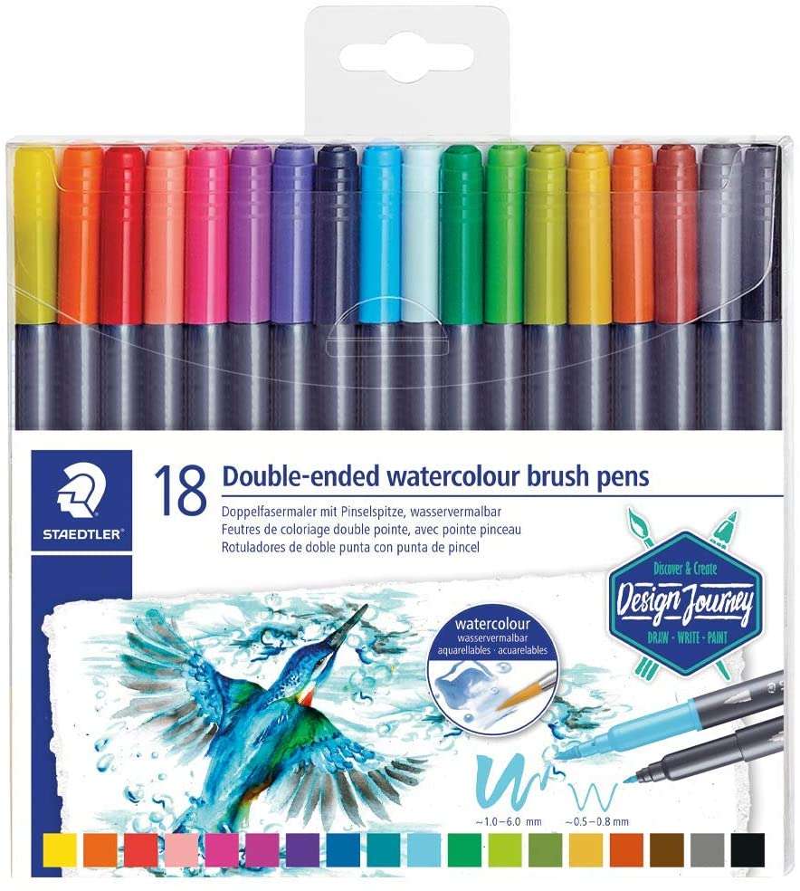 Marcador Staedtler Marsgraphic 3001 TB18  Ponta Dupla