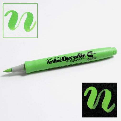 Marcador Artline Decorite Brush Verde