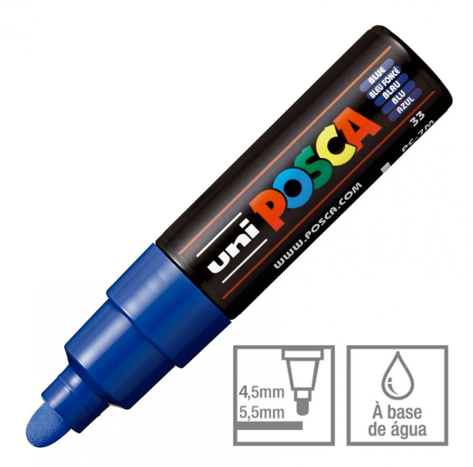 Marcador Uni Posca PC- 7M (33) Azul Escuro