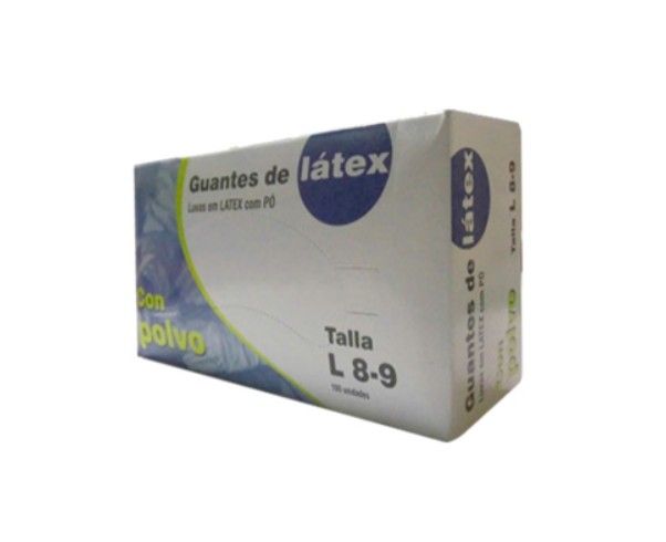Luvas Latex c/ Pó 6841014 Super Finas Tamanho (L) Pack 100