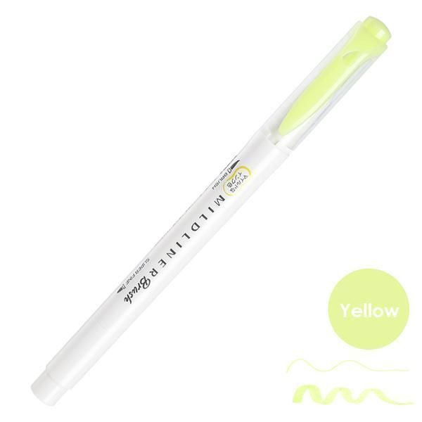 Marcador Zebra Mildliner Brush Fluorescente 108347 Amarelo