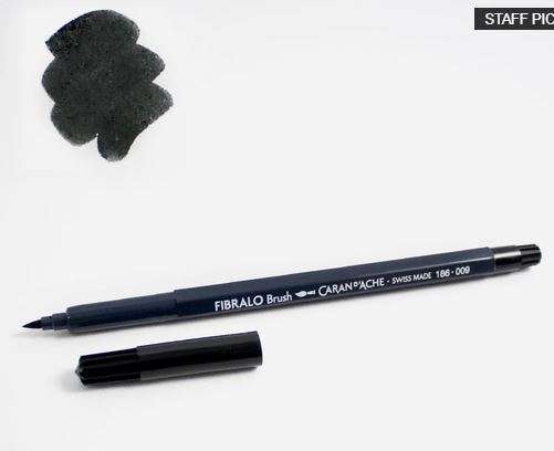 Marcador Caran d Ache Fibralo Brush 186.009 Preto