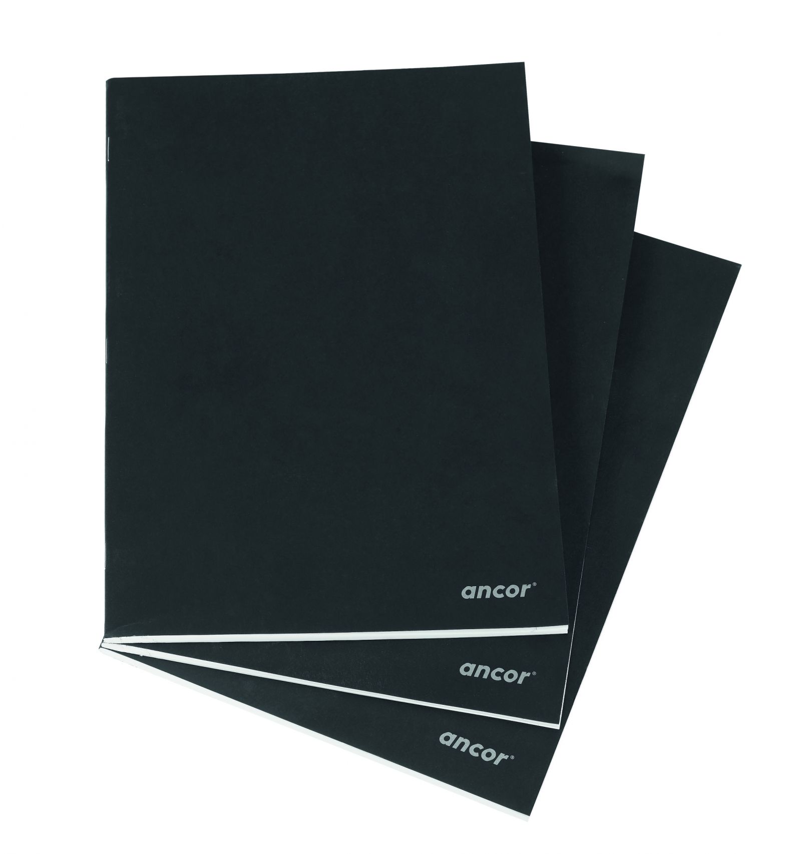 Caderno Agrafado A4 Ancor Capa Preta 80F Liso
