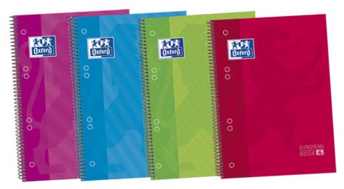 Caderno Espiral A5 Oxford C/D 100430568 120F Quad Sortido