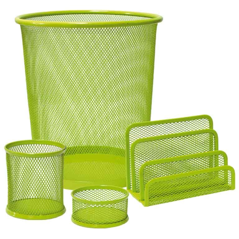 Conjunto Escritório Plus 40655 Metálico Verde 4 Peças