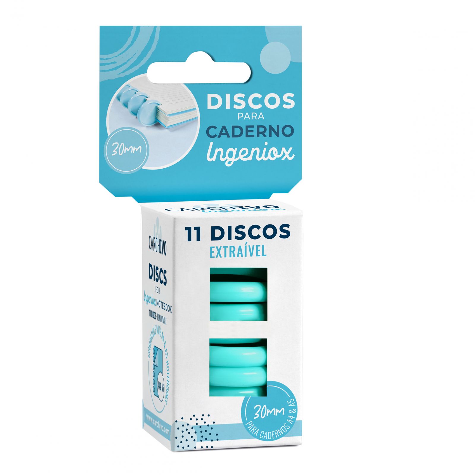 Disco Carchivo P/ Cadernos Inteligentes 66144017 Menta Cx.11