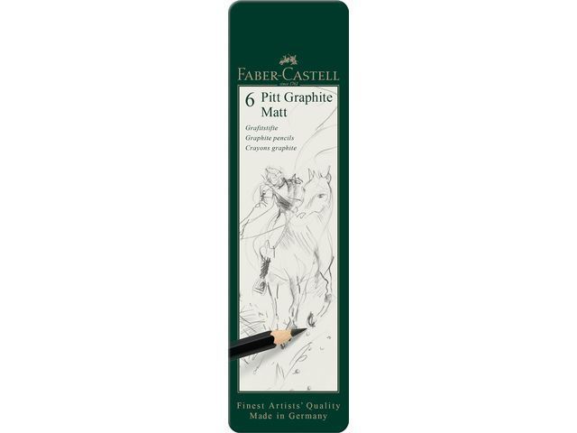 Lápis Grafite Pitt Faber-Castell 115207 Matt Cx.6