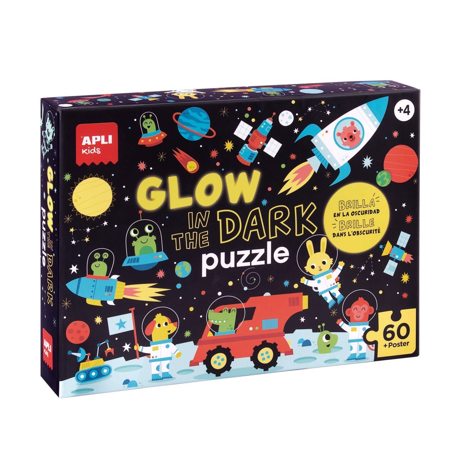 Puzzle Apli 18813 Fluorescente - O Espaço 60 Peças