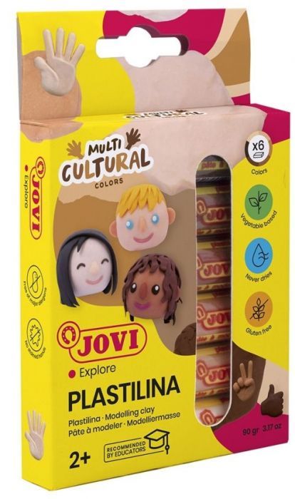 Plasticina Jovi 90/6M Cx 6 Cores Tons Pele