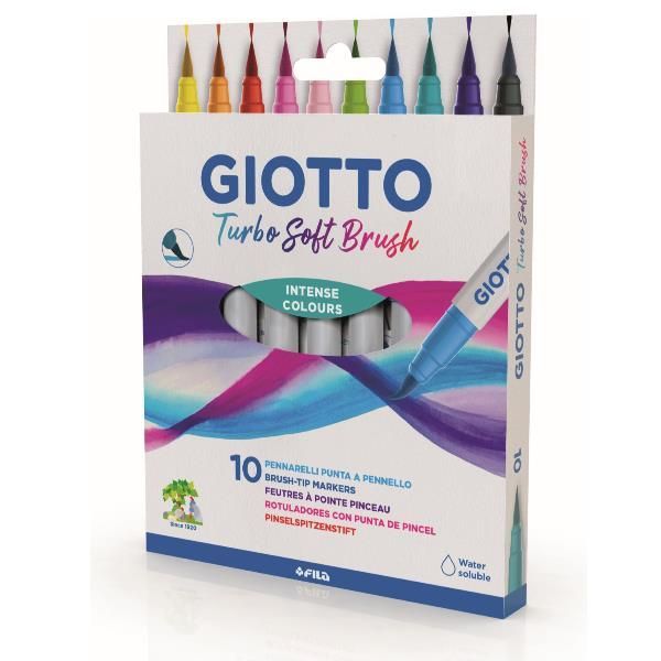 Marcador Giotto Turbo Soft 4268-00 Brush Cx.10