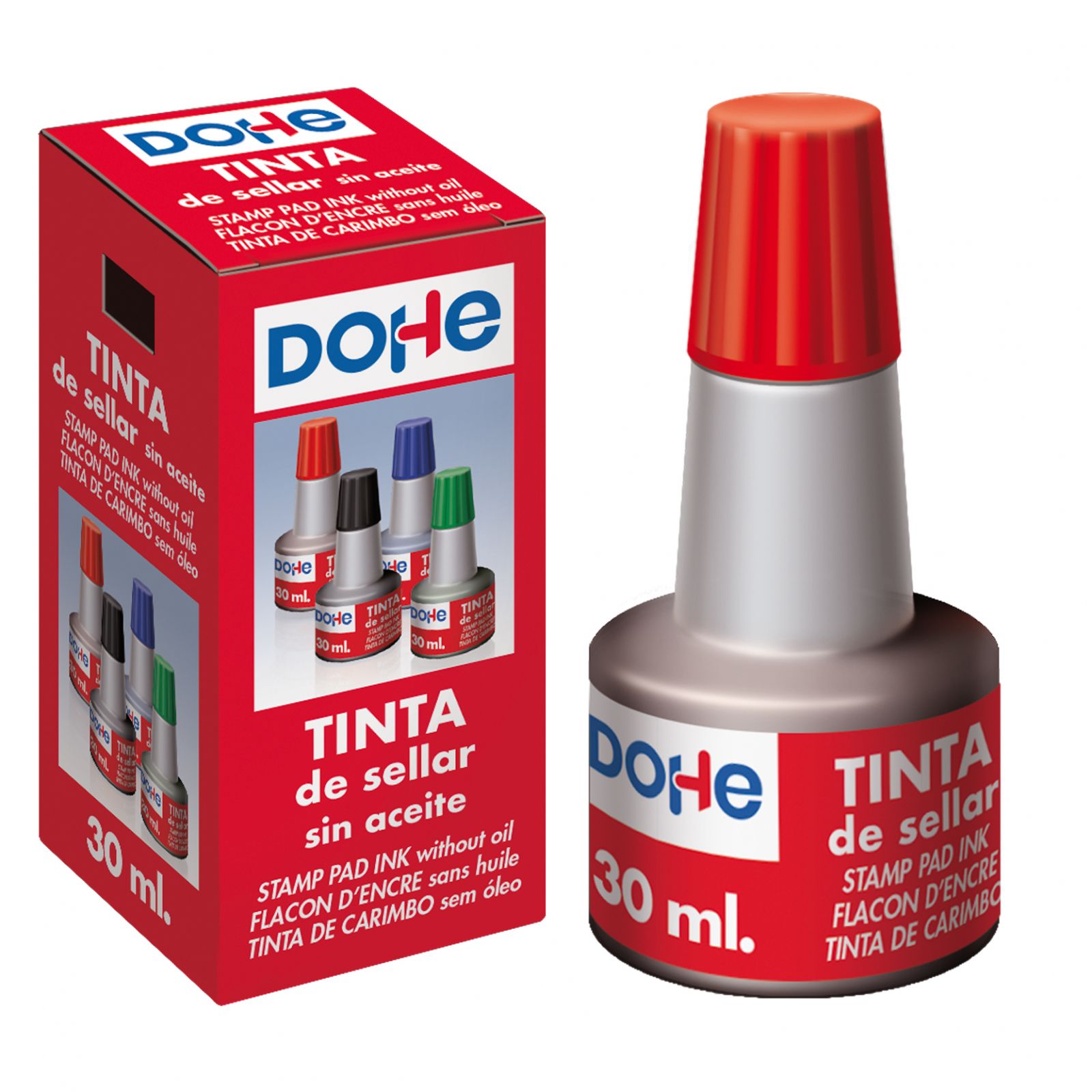 Tinta Carimbo Dohe 30ml 79536 Vermelho