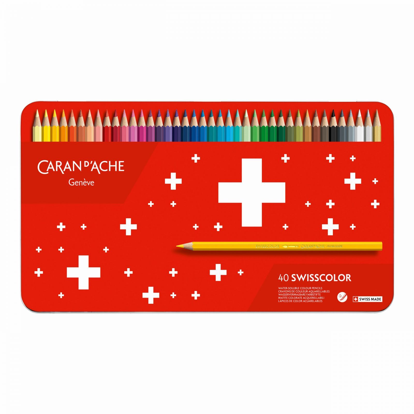 Lápis Cor Caran d Ache Swisscolor 1285.740 Cx.40