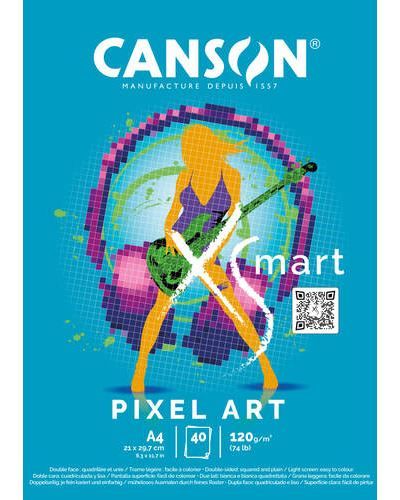 Bloco Canson XSmart C32250P004 A4 Pixel Art 40fl 120g