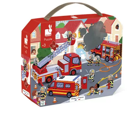 Mala Puzzle Janod J02605 Bombeiro 24 Peças