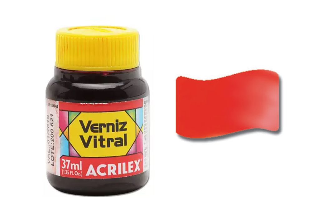 Tinta Acrilex Vitral 8140586 37ml Coral