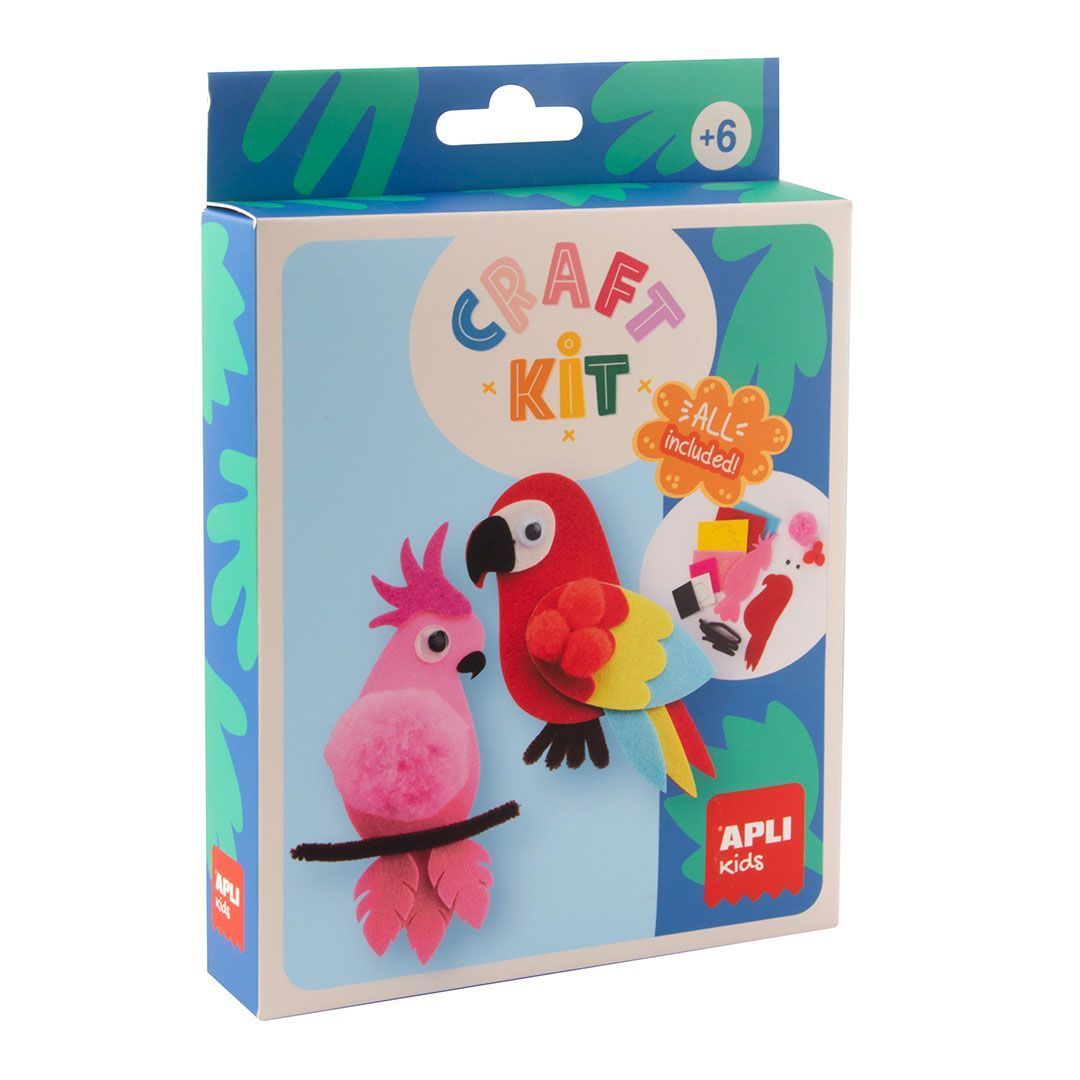 Kit Apli 19883 Papagaios de Feltro