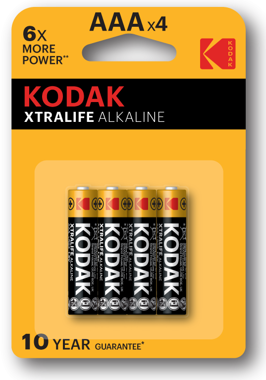Pilha Kodak Alcalina Xtralife  LR03 AAA (Blister4)