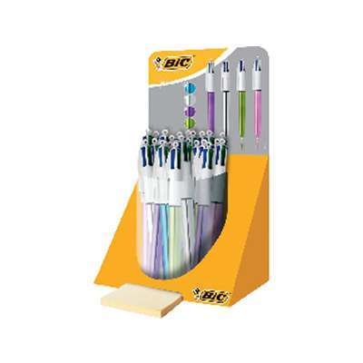 Expositor esferográficas BIC 4 COLOURS SHINE 20 Un. (902128)
