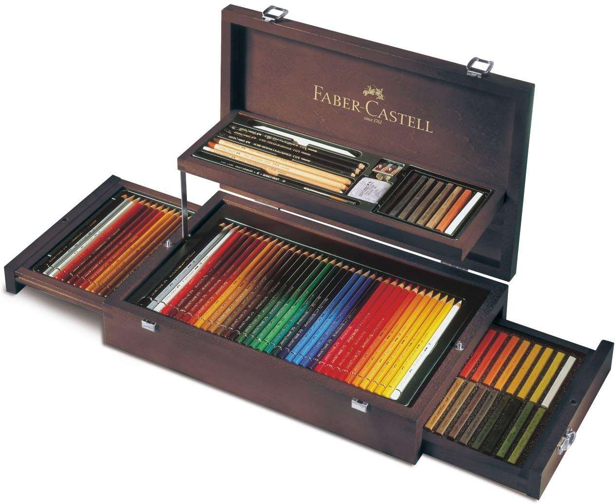 Lápis Faber-Castell 110086 Cx. 3x36 cores + acessórios