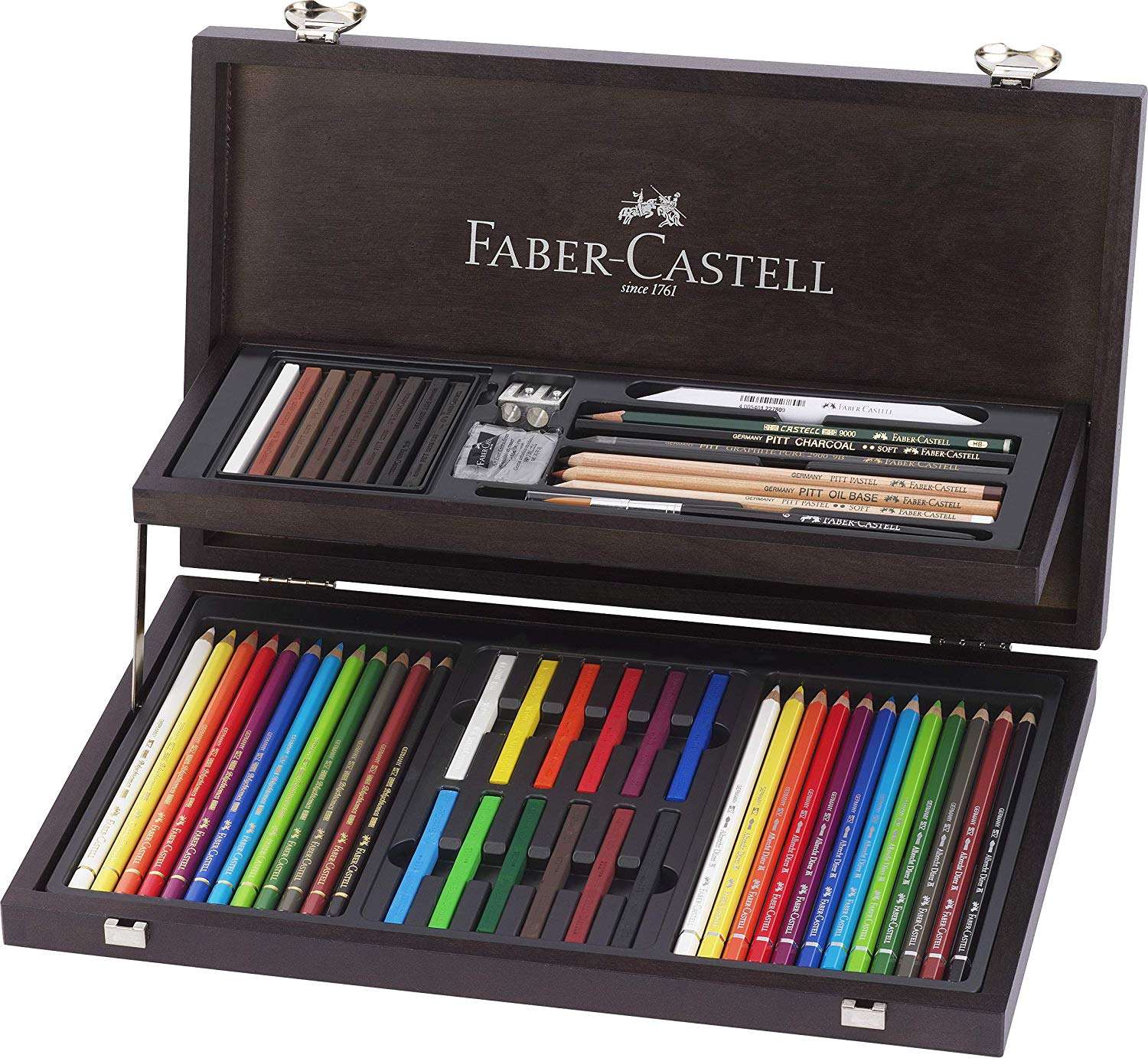 Lápis FaberCastell 110088 Cx. 3x12 cores + acessórios Lápis FaberCastell 110088 Cx. 3x12 cores + acessórios