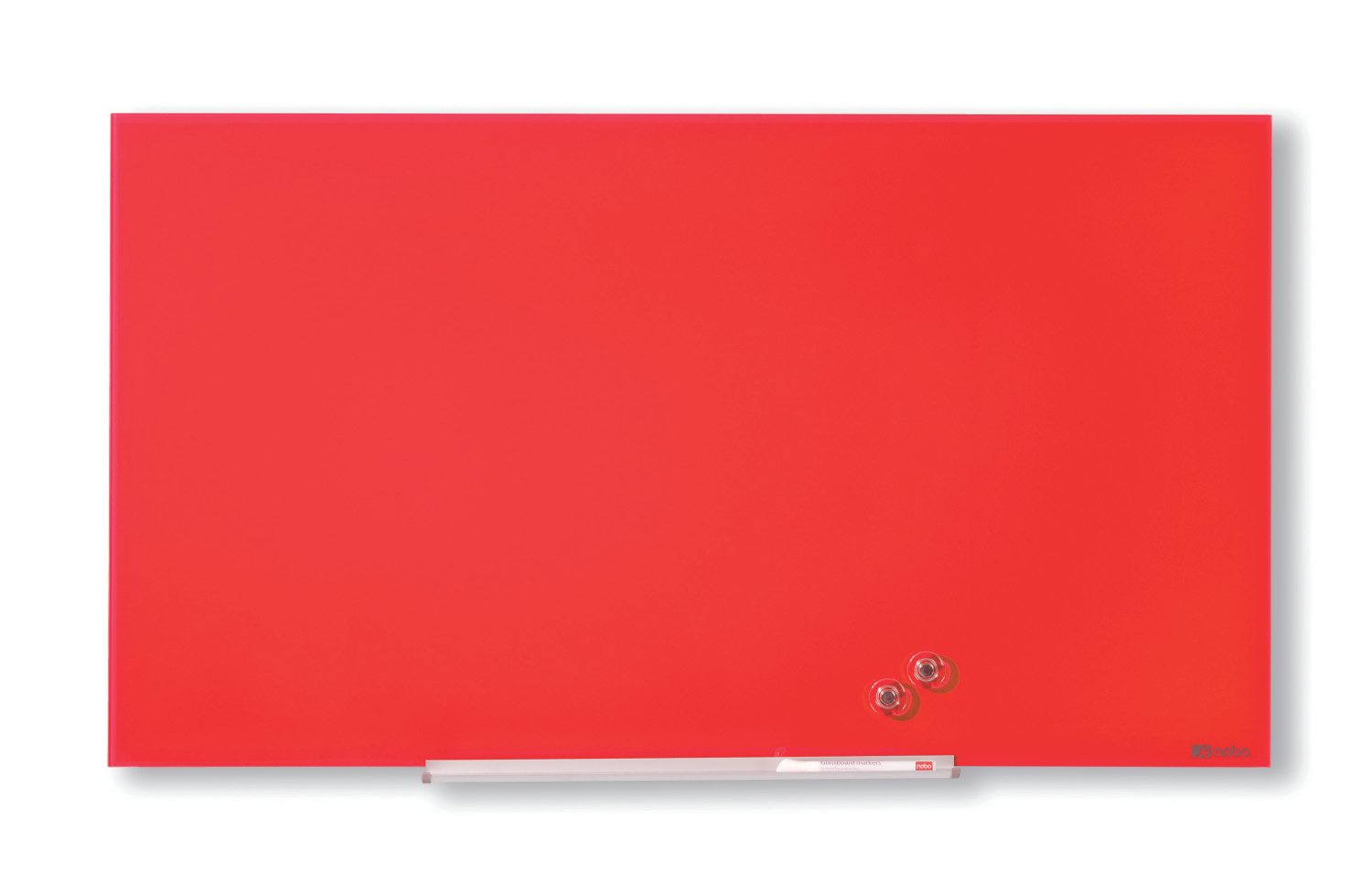 Quadro Nobo Diamond magnético Vidro Vermelho 1260mm X 711mm