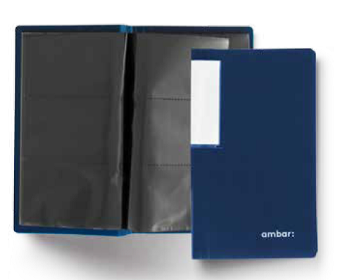 Porta Cartões Visita Ambar PP 120C Cartões Azul [Ref.: 97143]