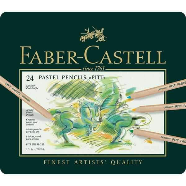 Lápis Pitt Faber-Castell 112124 Pastel Cores Sortidas Cx 24