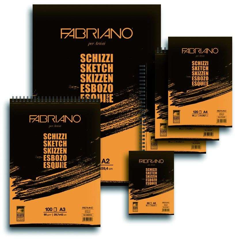 Bloco de Papel Fabriano 90gr 60 folhas 42x59,4cm A2