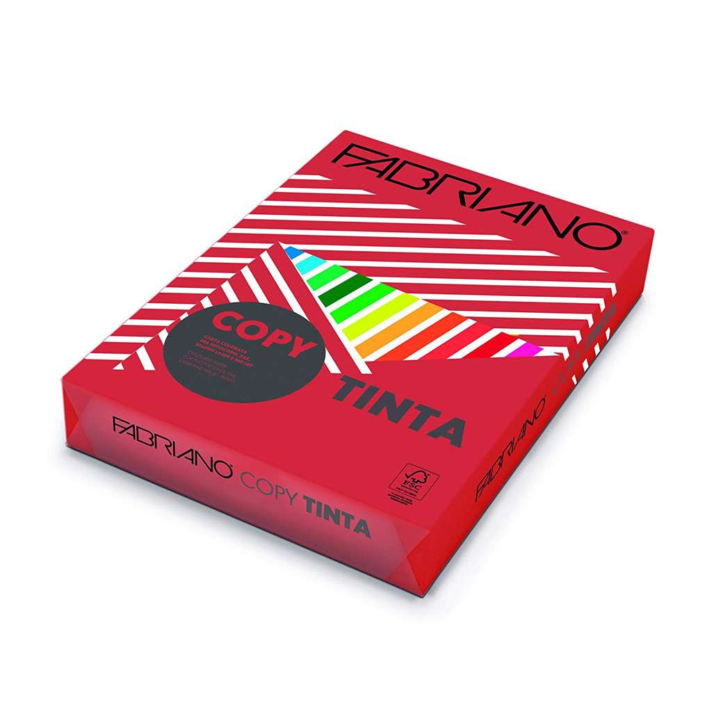 Papel Fotocópia Fabriano A4 80g (F605) Vermelho Intenso