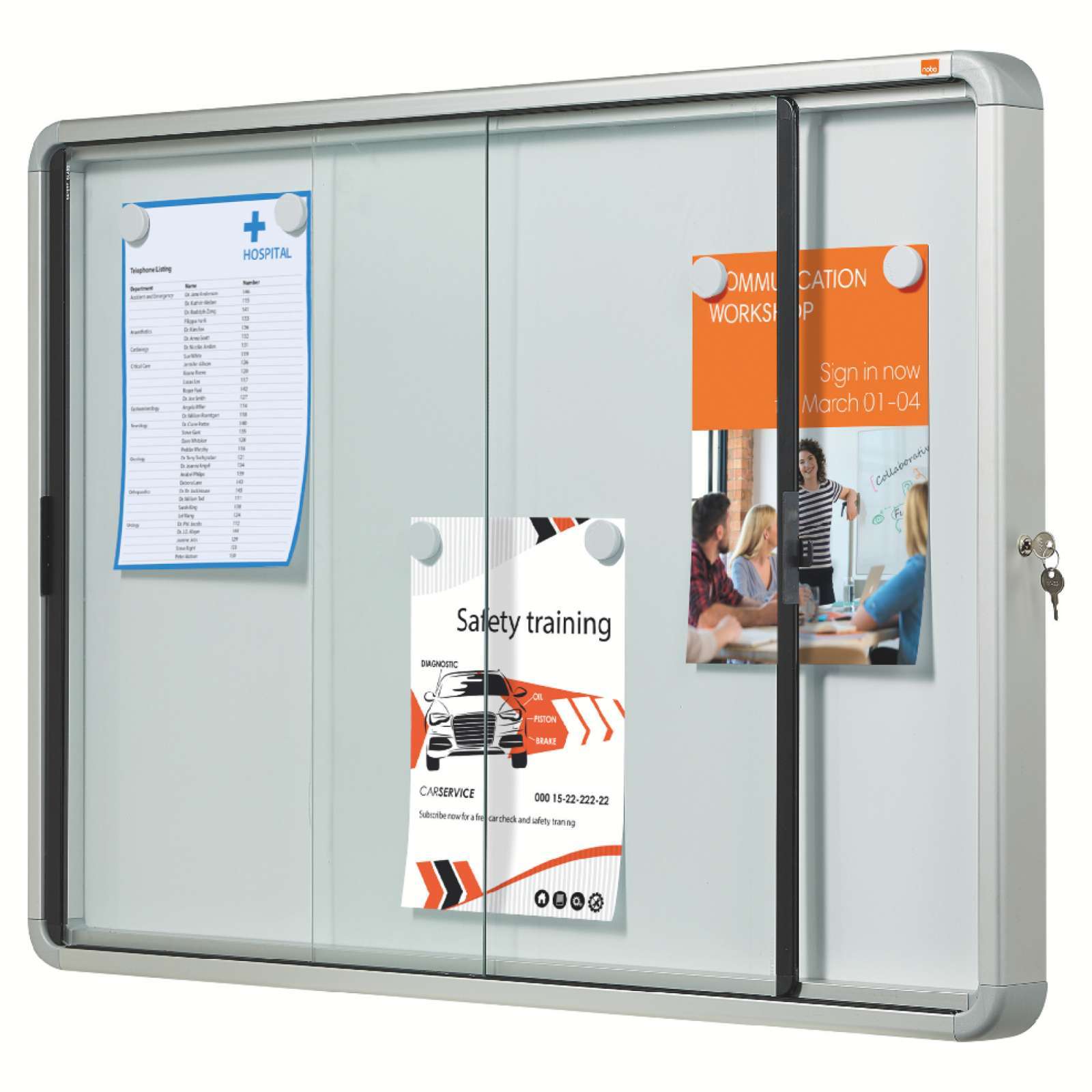 Vitrine Alumínio Nobo 620x890cm 1902569 (8xA4) Magnético