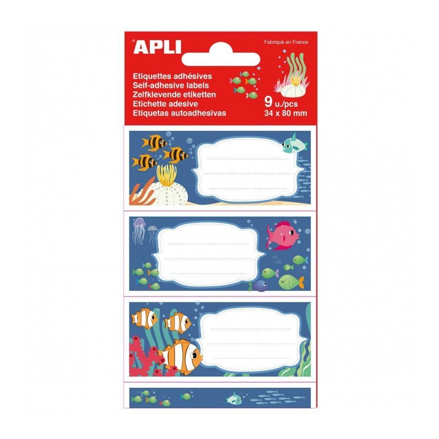 Etiqueta Apli 18433 (3 Folhas) Fundo do Mar